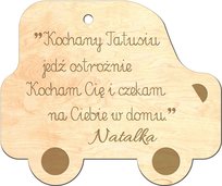 Zawieszka do auta, samochodu, grawer, SAMOCHODZIK