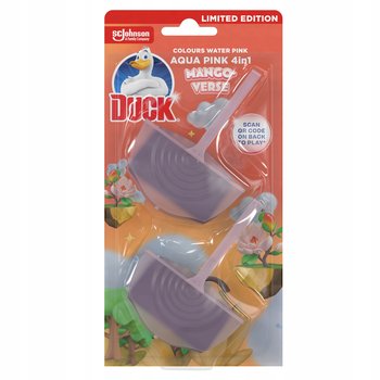 ZAWIESZKA DO TOALETY ZAPACHOWA DUCK AQUA PINK KOSTKA DO WC 2X36G BARWI WODĘ - Duck