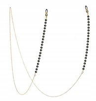 ZAWIESZKA ŁAŃCUSZEK DO OKULARÓW Damski Złoty Black