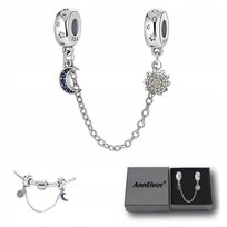 Zawieszka Łańcuszek Zabezpieczający Do Bransoletki Modułowej Srebrny S925