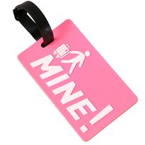 Zawieszka na bagaż / walizkę z okienkiem na dane kontaktowe - wzór „MINE!" Inna marka