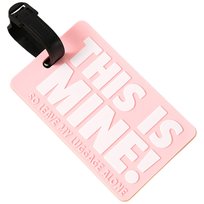 Zawieszka na bagaż z okienkiem na dane kontaktowe „THIS IS MINE!" RÓŻOWY Inna marka