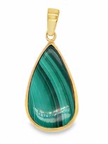 Zawieszka srebrna z naturalnym malachitem zielonym kamień srebro 925