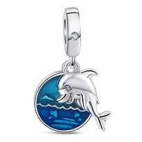 Zawieszka SREBRO 925 Charms koralik Delfin Morze