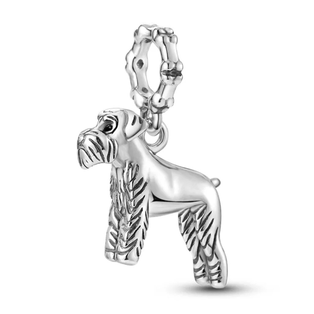 Zawieszka SREBRO 925 Charms koralik do PANDORA Pies Sznaucer Sfera