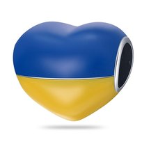 Zawieszka SREBRO 925 Charms koralik do PANDORA Serce Ukraina
