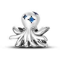 Zawieszka Srebro 925 Charms Koralik Ośmiornica Sfera Damska