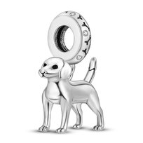 Zawieszka SREBRO 925 Charms koralik Pies Beagle