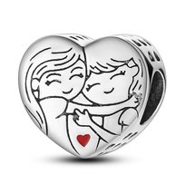 Zawieszka SREBRO 925 Charms koralik Siostra Przyjaciółka