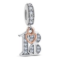 Zawieszka SREBRO 925 Charms koralik Urodziny Cyfra 18 Sfera Damska