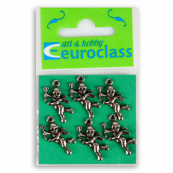 Zawieszka typu Charms, Aniołek, 6 sztuk