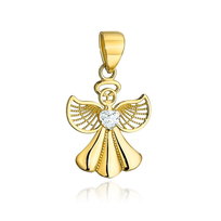 Zawieszka złota aniołek z centralnym serduszkiem pr. 585