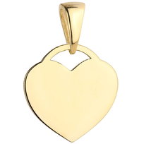 Zawieszka złote płaskie serce pr. 585