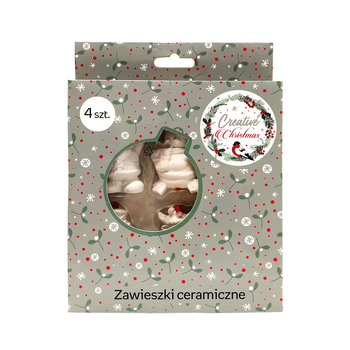 Zawieszki ceramiczne, 4 sztuki - Creative Christmas