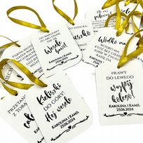 ZAWIESZKI etykiety na alkohol Wódkę Weselną 100szt teksty piosenek ZAW 3