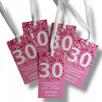 Zawieszki na alkohol Urodziny 18,20,30,40,50 10szt PR 229