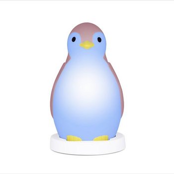 Zazu, Pingwin Pam, Sleeptrainer z głośnikiem bezprzewodowym, różowy, 18x11x11 cm - Zazu