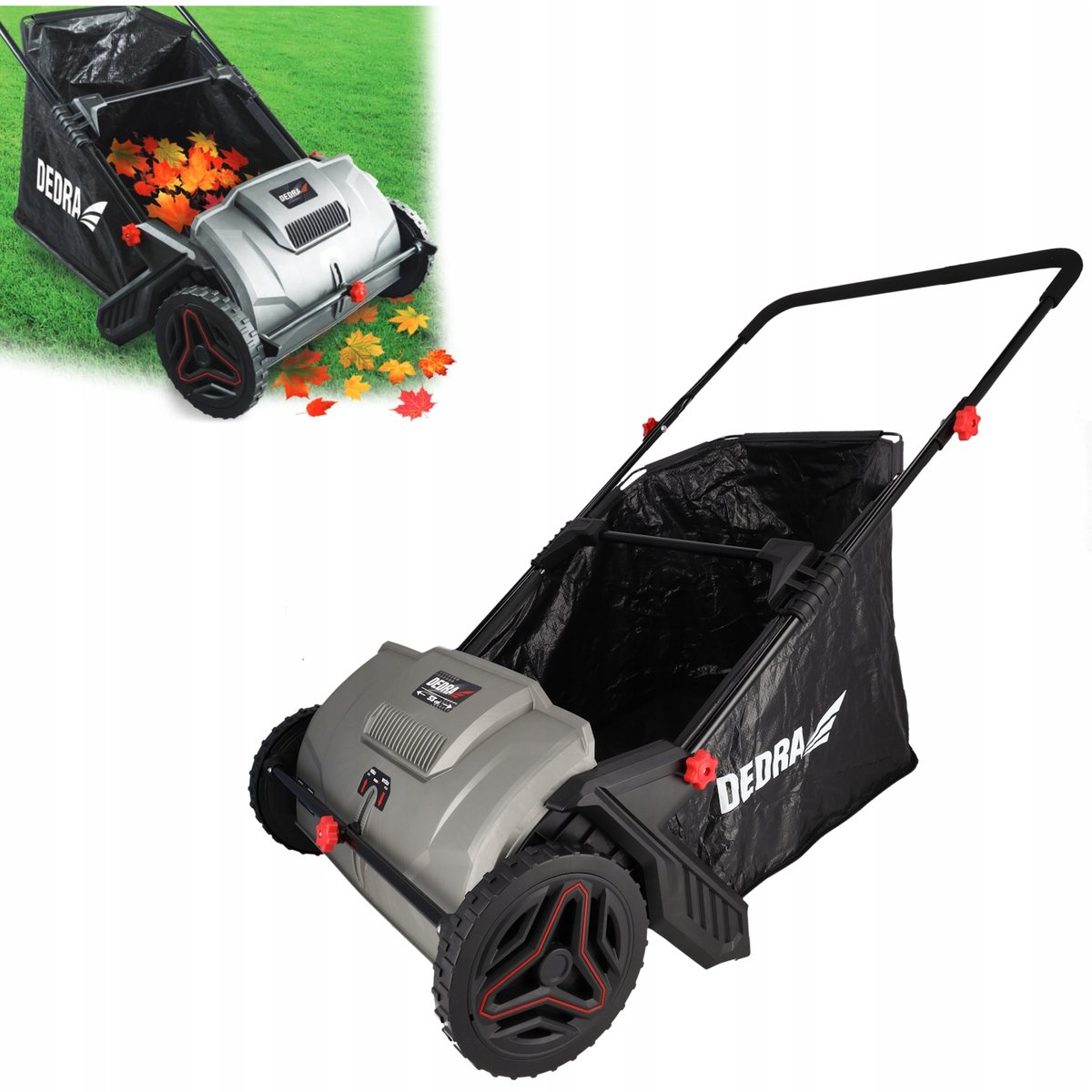 ZBIERACZ DO LIŚCI DEDRA Zamiatarka Grabie igieł trawy chodnika 53cm 100L-Zdjęcie-0