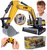 ZDALNIE STEROWANA Koparka Gąsienicowa NA Pilota Jak Prawdziwa METALOWA LED U402