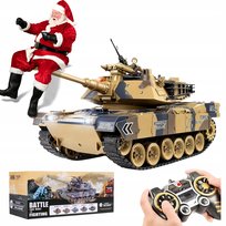 Zdalnie sterowany czołg M1A2 Abrams RC 2.4 GHz dymi strzela kulkami DUŻY