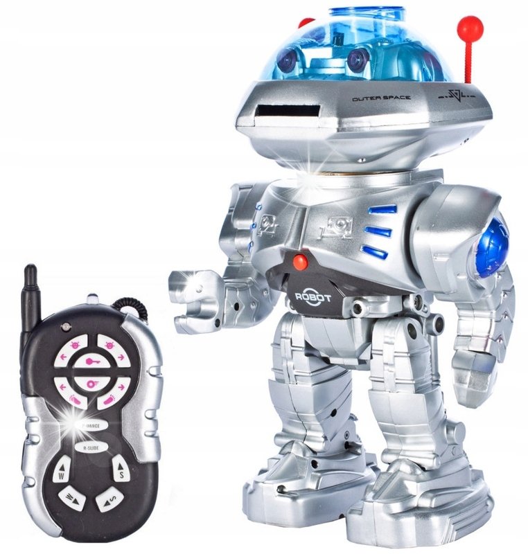 ZDALNIE STEROWANY ROBOT Pilot R/C STRZELAJĄCY KRĄŻKAMI do 5 metrów ...