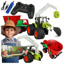 Zdalnie Sterowany Traktor Ciągnik Rc Na Pilota 1:24 Z Rozsiewaczem Światła