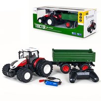 Zdalnie sterowany traktor z przyczepą LED Sapphire Kids SK-83