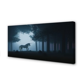 Zdjęcie na płótnie dekor TULUP Las noc jednorożec, 120x60 cm - Tulup