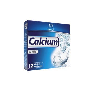 Zdrovit Calcium, suplement diety, 12 tabletek musujących - ZDROVIT