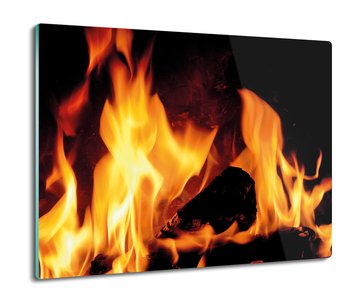 ze szkła splashback szklana Ogień kominek 60x52, ArtprintCave - ArtPrintCave
