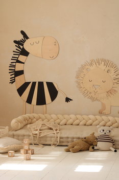 Zebra - drewniana dekoracja na ścianę w stylu Safari Rozmiar S - Cut It Now