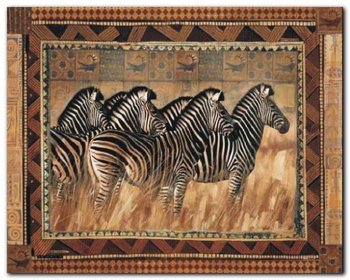 Zebras plakat obraz 30x24cm - Wizard+Genius