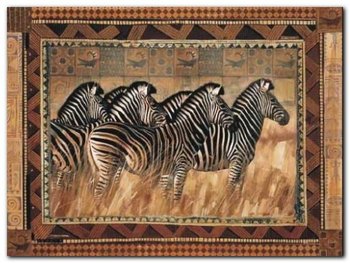 Zebras plakat obraz 80x60cm - Wizard+Genius