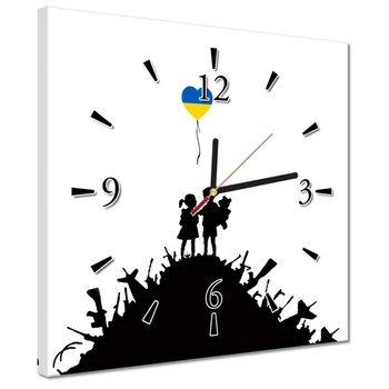 Zegar 30x30cm Banksy Balonik Ukraina - ZeSmakiem