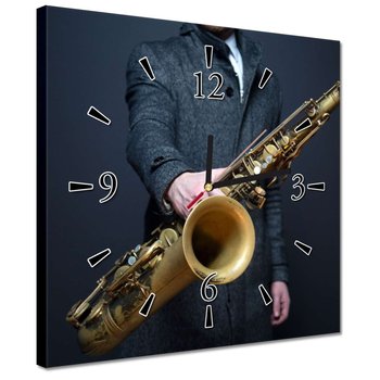 Zegar 30x30cm Saksofonista - ZeSmakiem