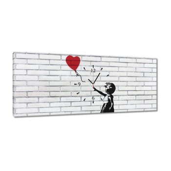 Zegar Banksy Dziewczynka balon, 100x40cm - ZeSmakiem