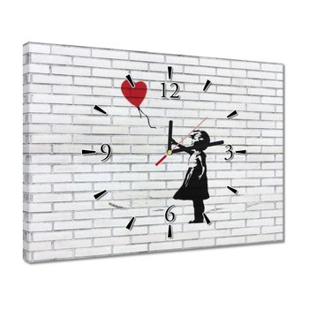 Zegar Banksy Dziewczynka balon, 40x30cm - ZeSmakiem