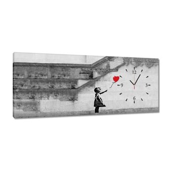 Zegar Banksy Dziewczynka Hope, 100x40cm - ZeSmakiem