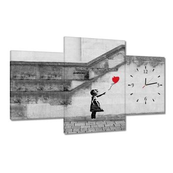 Zegar Banksy Dziewczynka Hope, 100x60cm - ZeSmakiem