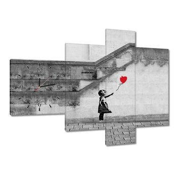 Zegar Banksy Dziewczynka Hope, 100x70cm - ZeSmakiem