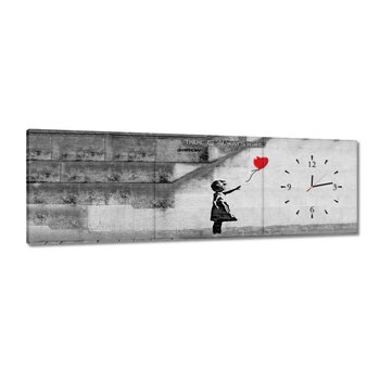 Zegar Banksy Dziewczynka Hope, 120x40cm - ZeSmakiem
