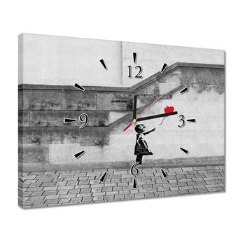 Zegar Banksy Dziewczynka Hope, 40x30cm - ZeSmakiem