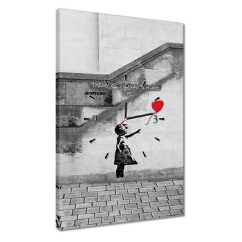 Zegar Banksy Dziewczynka Hope, 40x60cm - ZeSmakiem