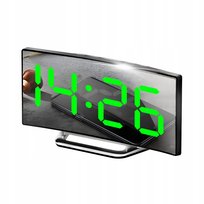 ZEGAR BUDZIK NOWOCZESNY CYFROWY ELEKTRONICZNY LED TERMOMETR LUSTRZANY ALARM Virralo