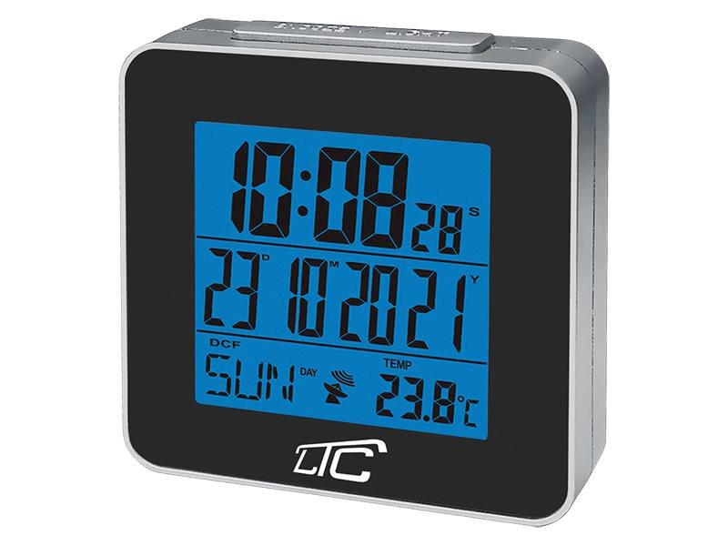 Фото - Настінний годинник LTC Zegar budzik z termometrem  sterowany radiowo - czarny 