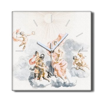 Zegar canvas ścienny 30x30 Anioły vintage chmury, Coloray - Coloray
