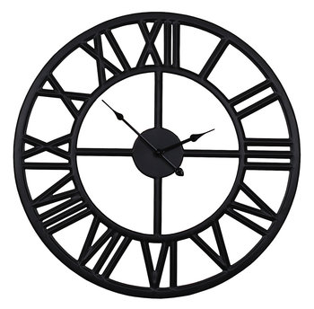 Zegar czarny 60 cm loft nowoczesny  43-204 - SOFER