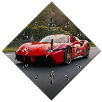 Zegar Czerwone Ferrari, 42x42cm - ZeSmakiem
