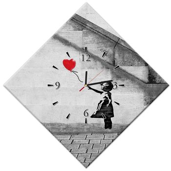 Zegar Dziewczynka z balonikiem, 56x56cm - ZeSmakiem