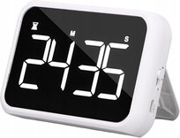 ZEGAR ELEKTRONICZNY CYFROWY BUDZIK LCD ALARM WYŚWIETLACZ ALARM STOJĄCY